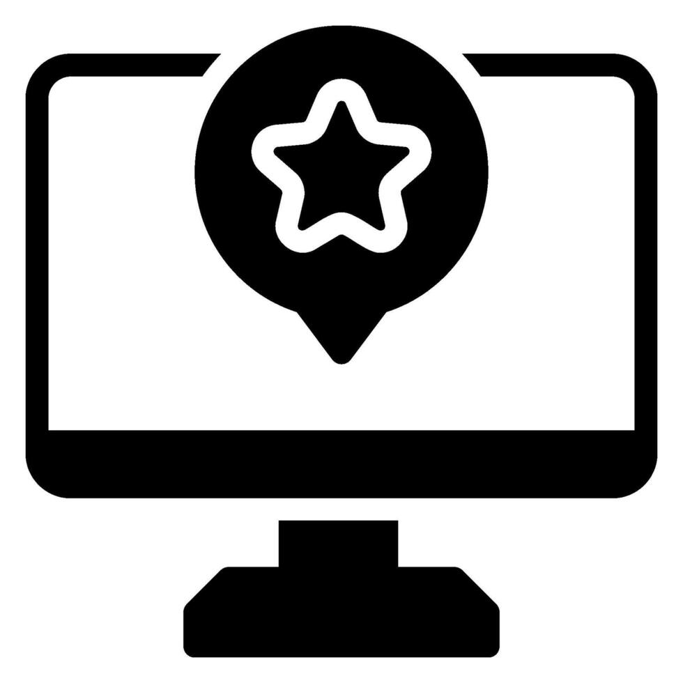 computer glyph icon vector