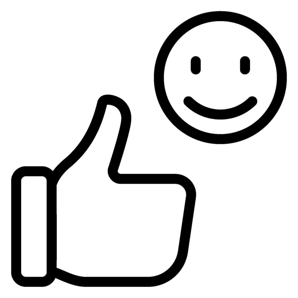 positive review line icon vector