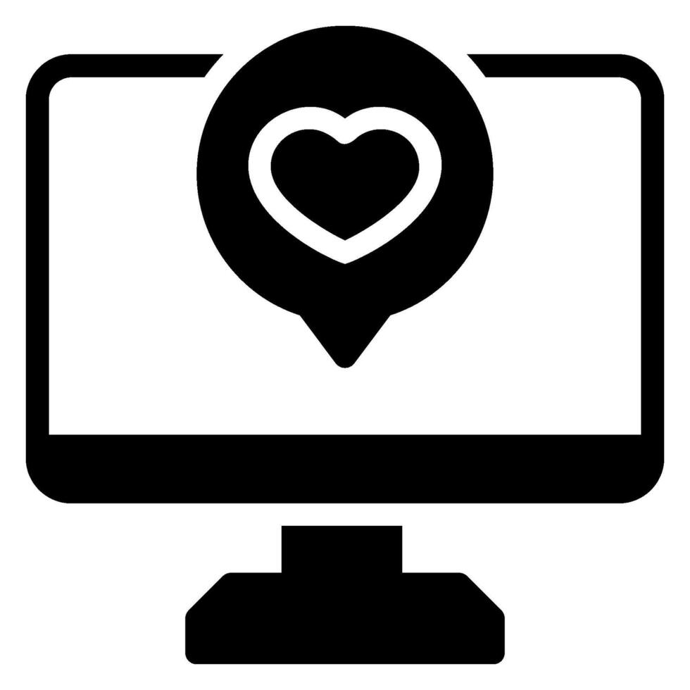computer glyph icon vector
