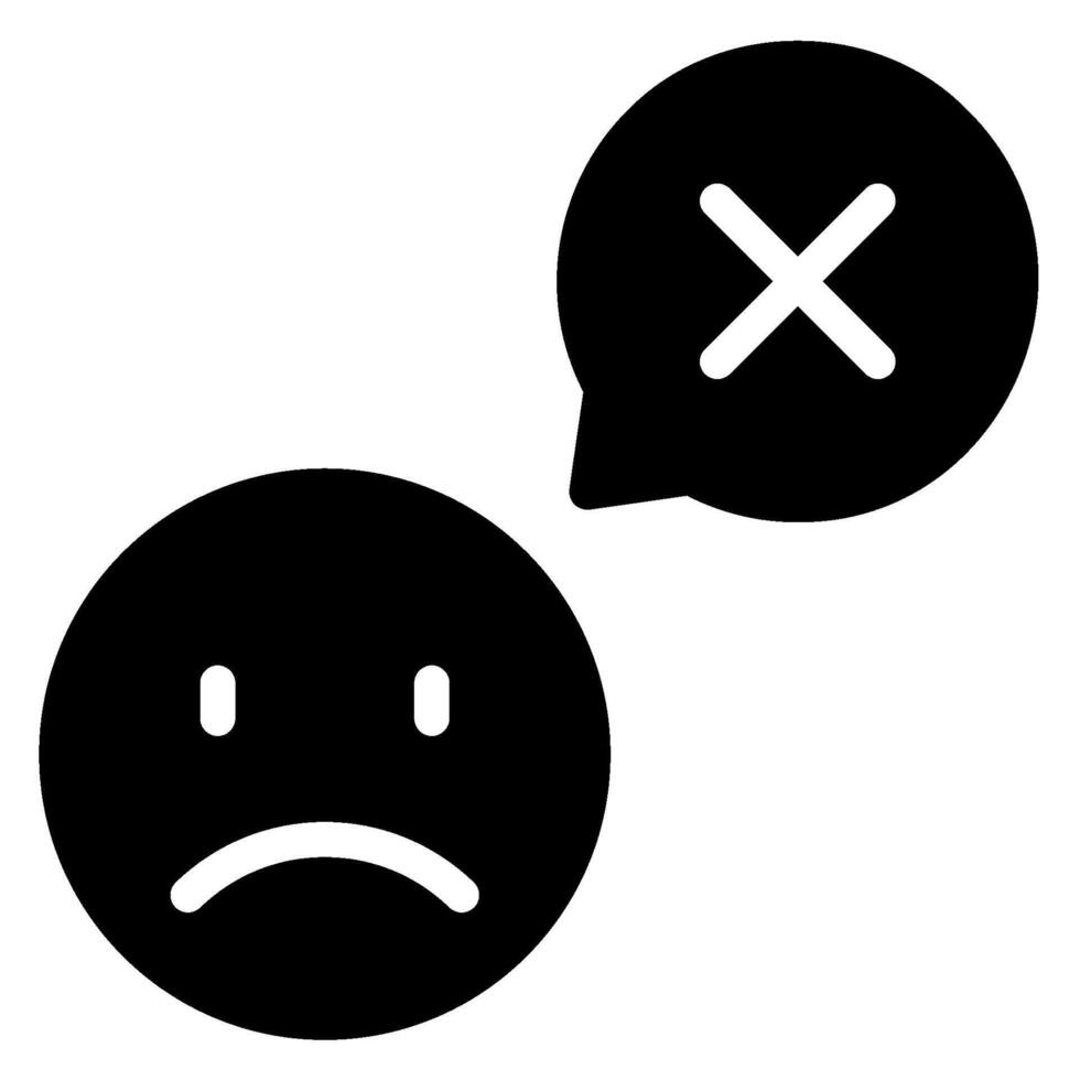 bad review glyph icon vector