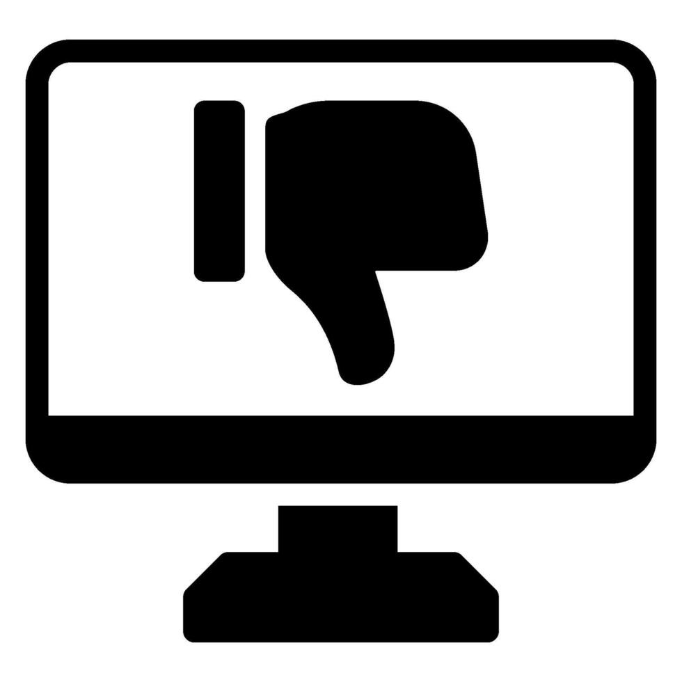 monitor glyph icon vector