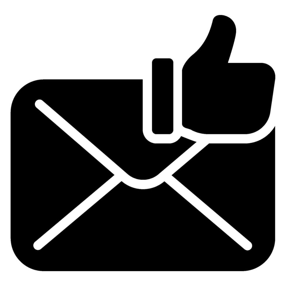mail glyph icon vector
