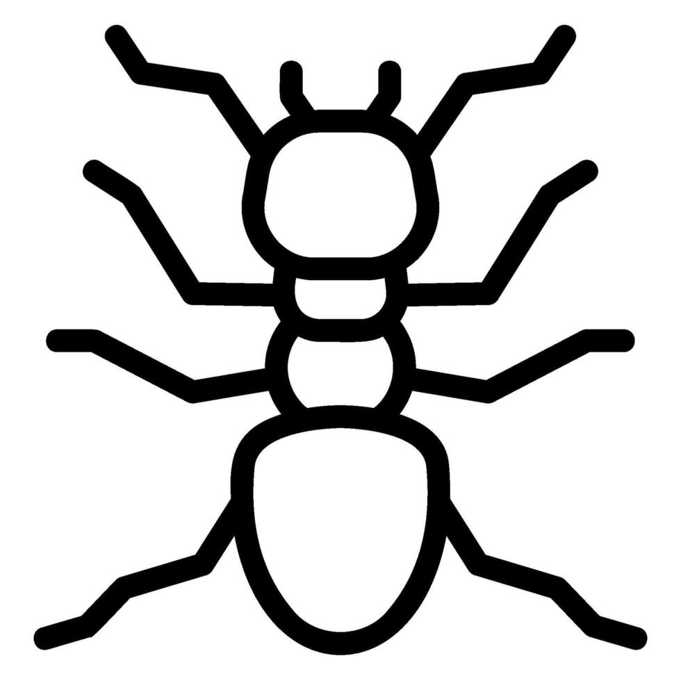 ant line icon vector