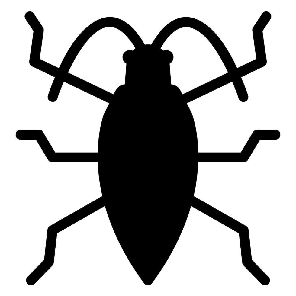 insect glyph icon vector