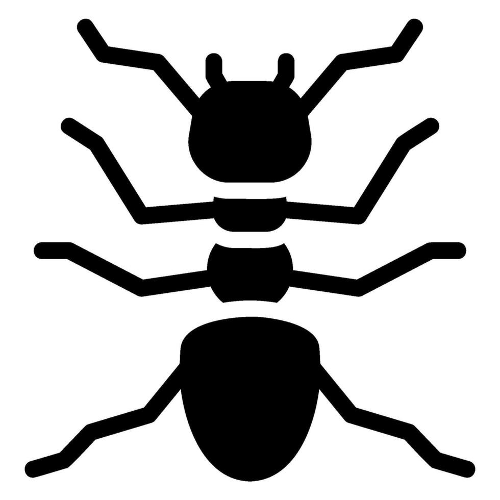 ant glyph icon vector