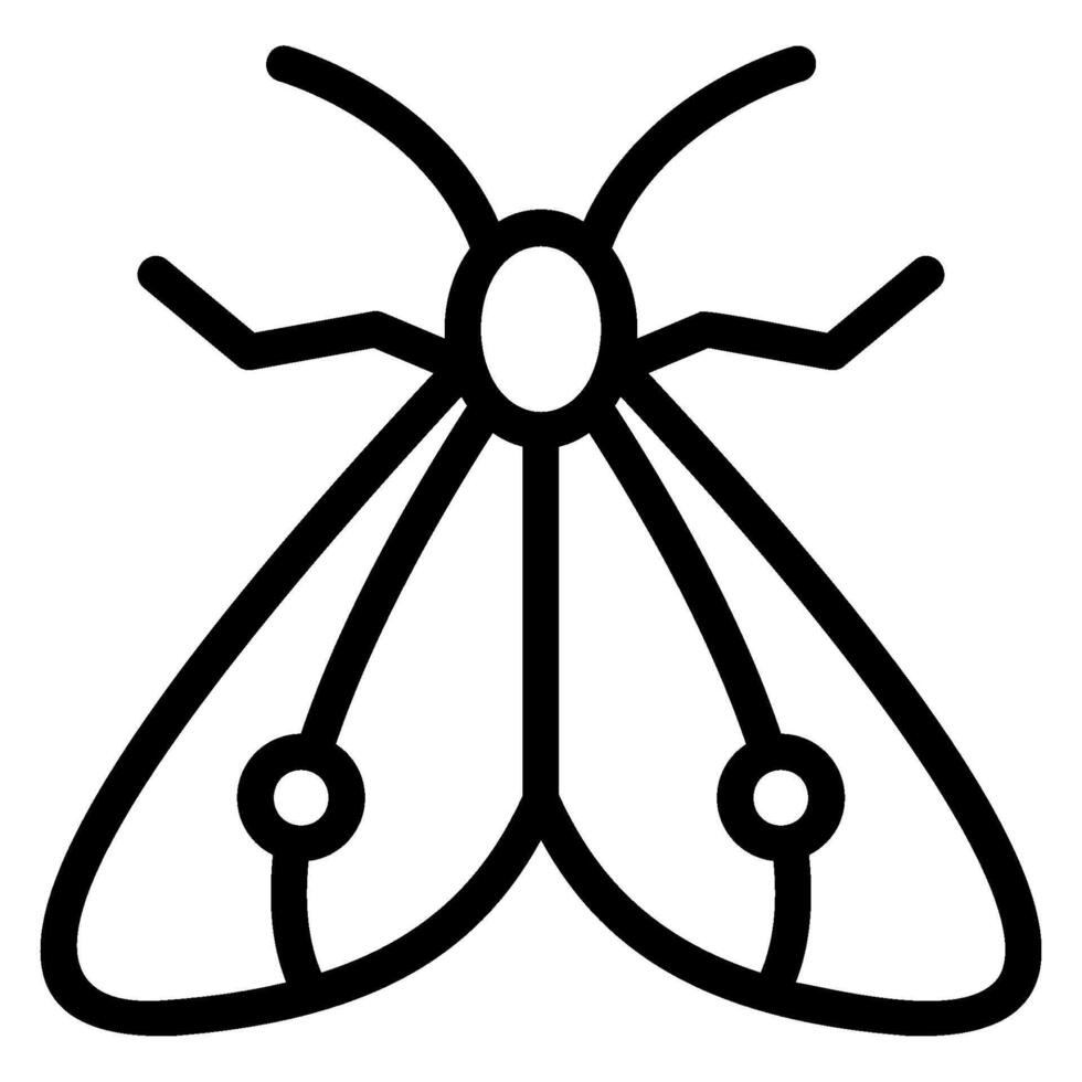 moth line icon vector