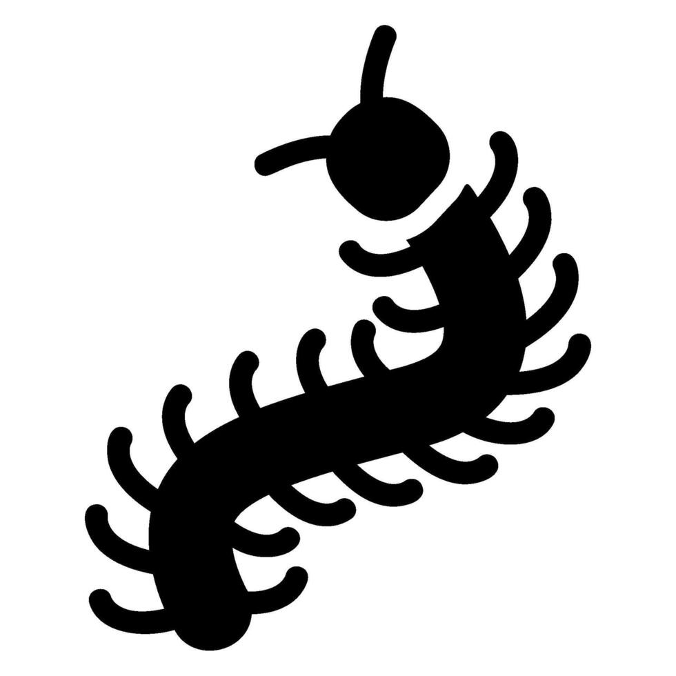 centipede glyph icon vector