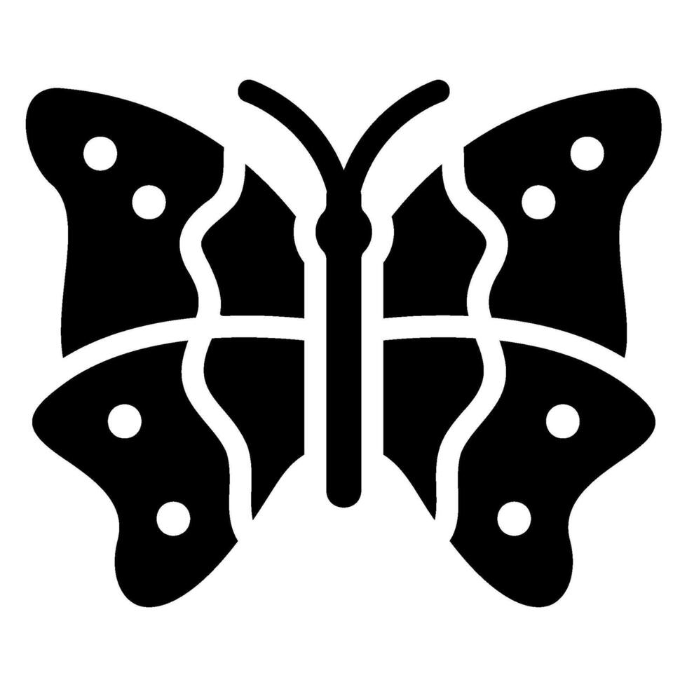 butterfly glyph icon vector