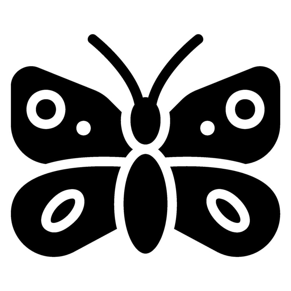 butterfly glyph icon vector