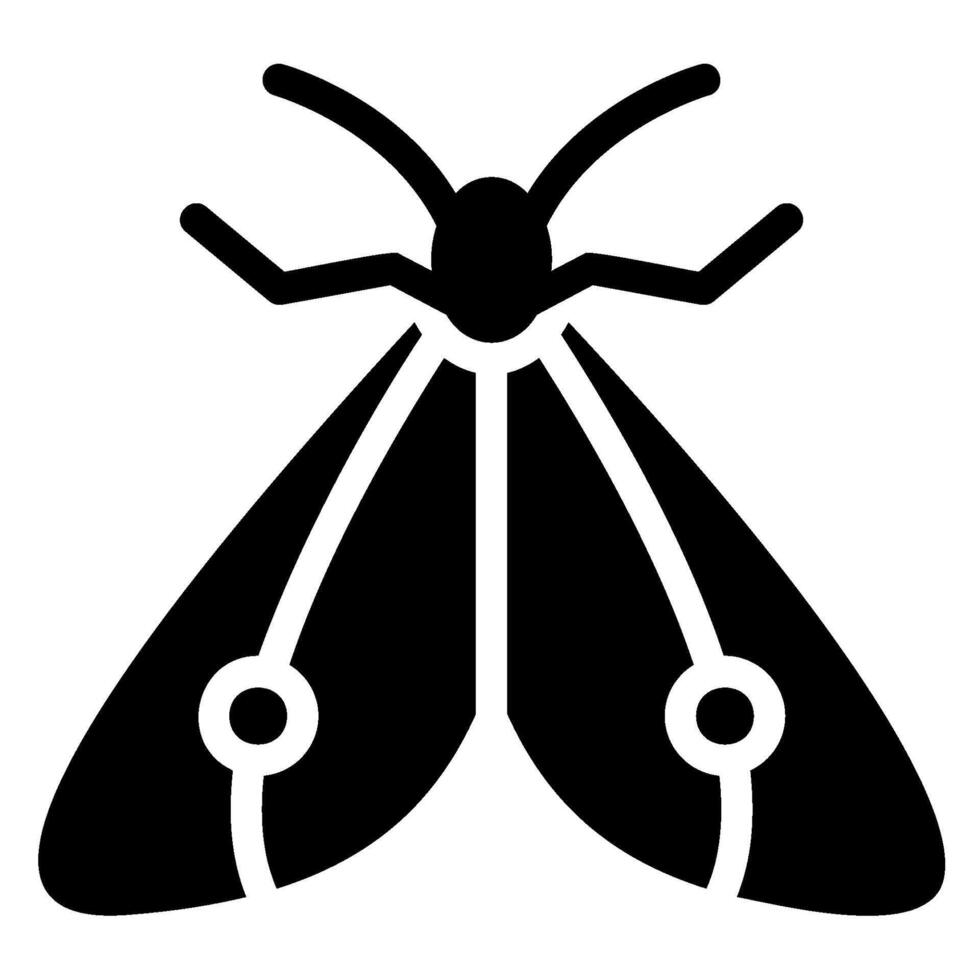 moth glyph icon vector