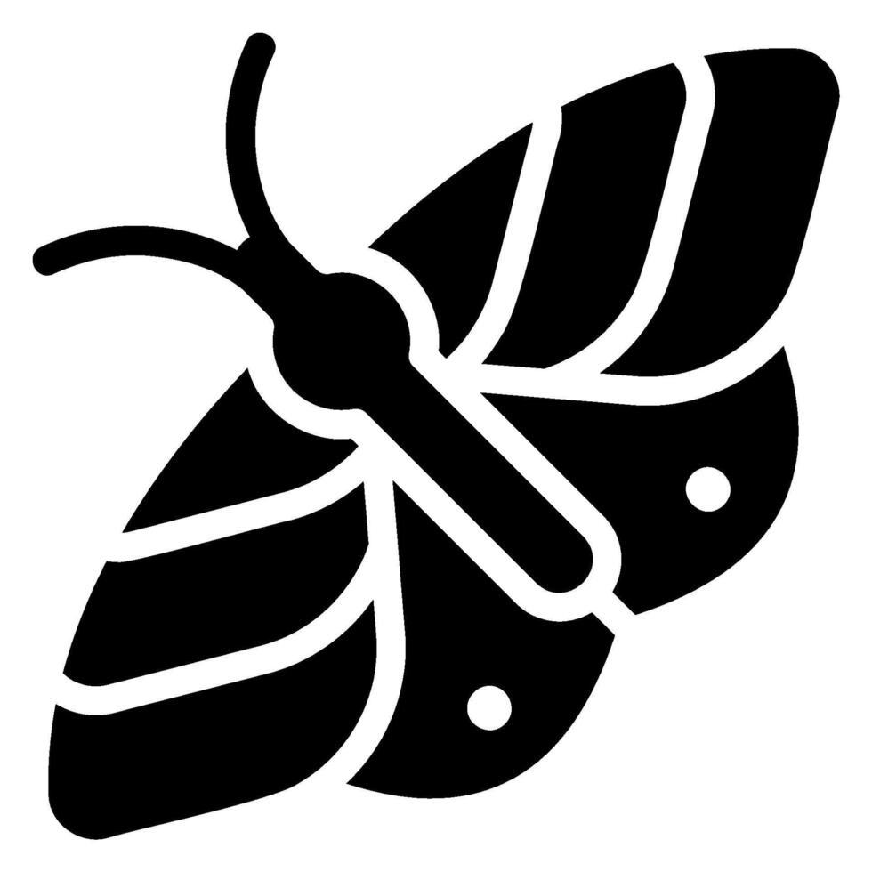 moth glyph icon vector