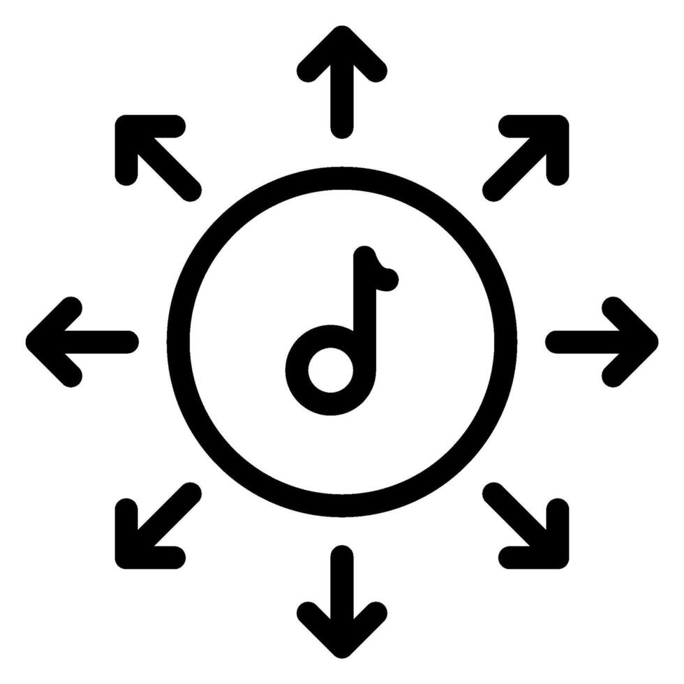 music line icon vector