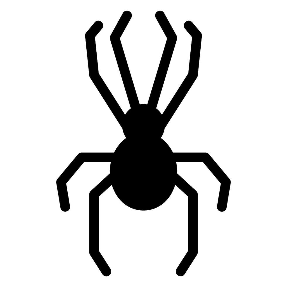 spider glyph icon vector