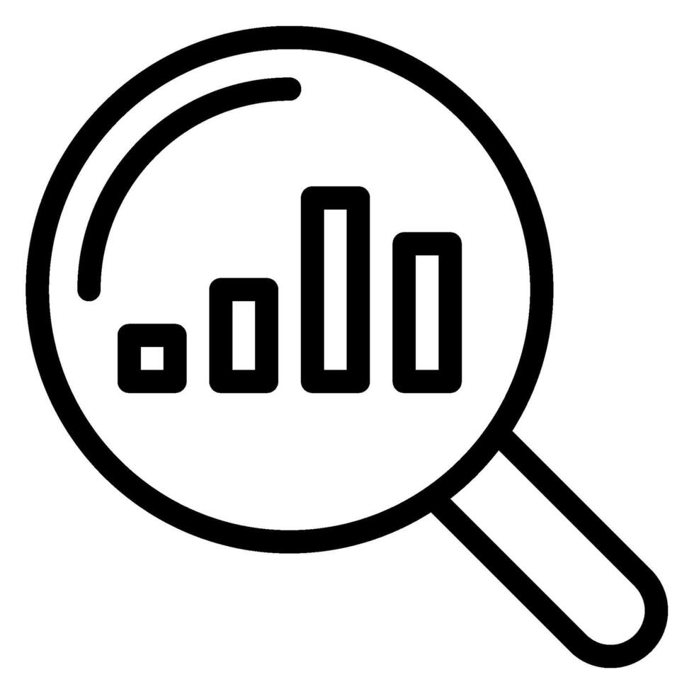 analysis line icon vector