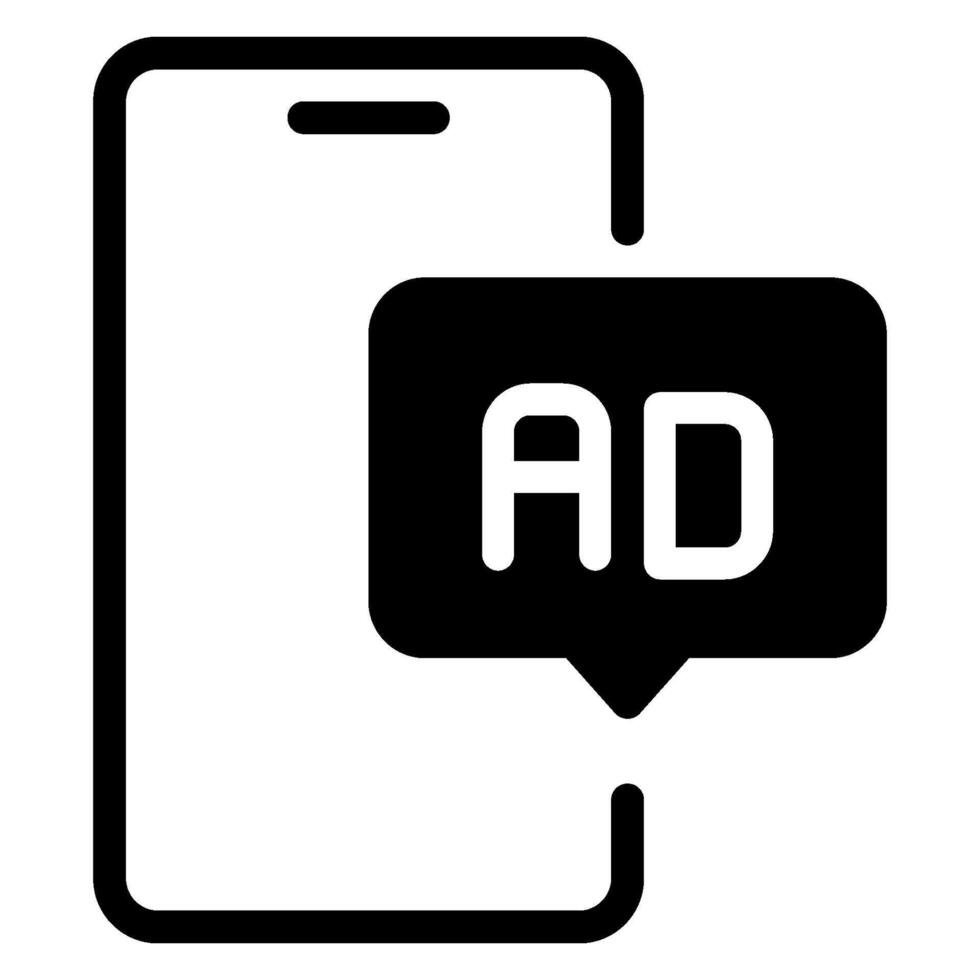 advertising glyph icon vector