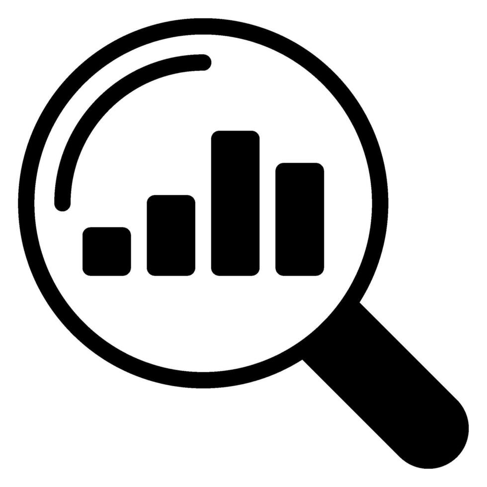 analysis glyph icon vector