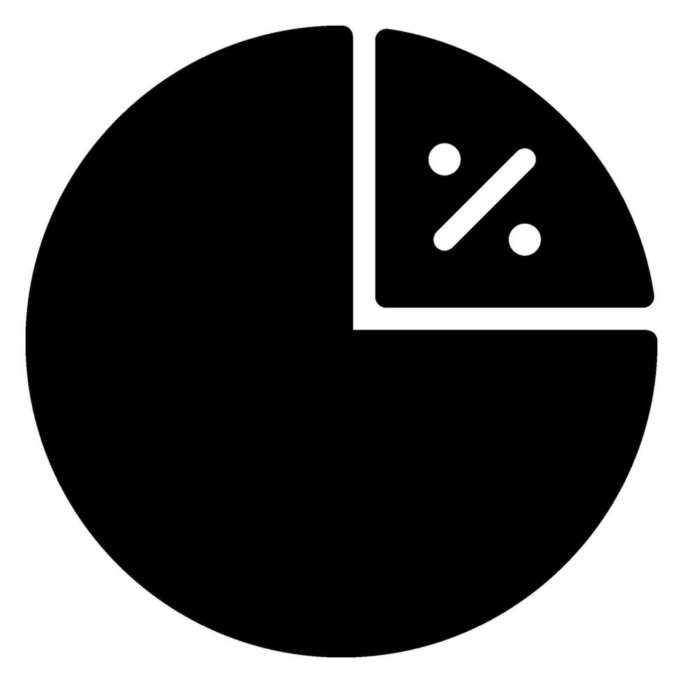 percentage glyph icon vector