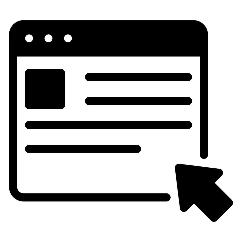 website glyph icon vector