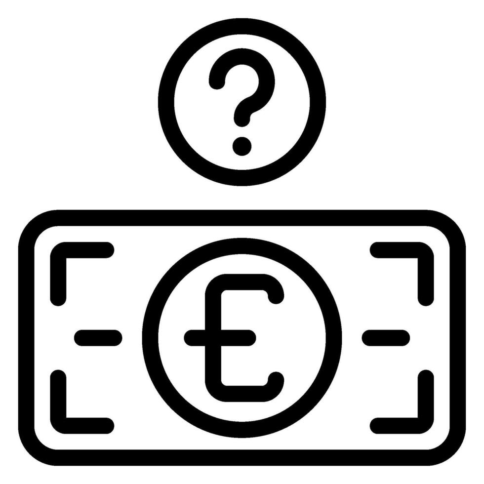 question line icon vector
