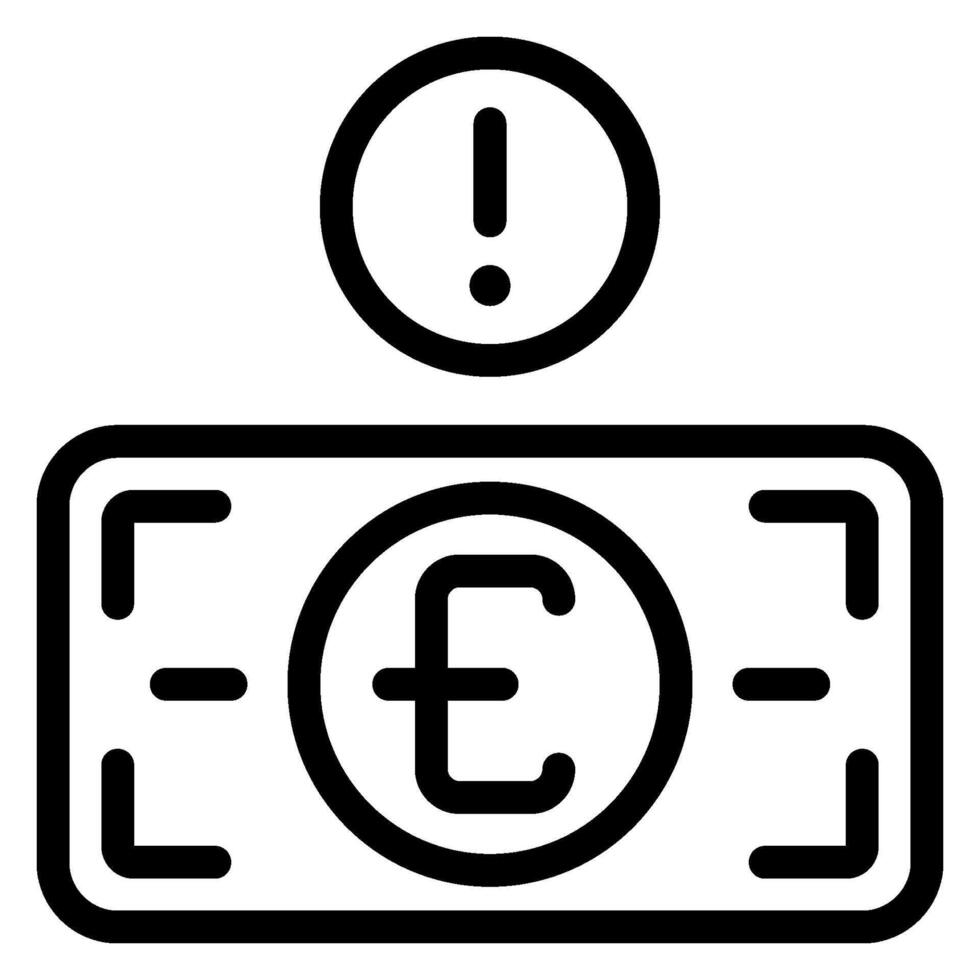 warning line icon vector