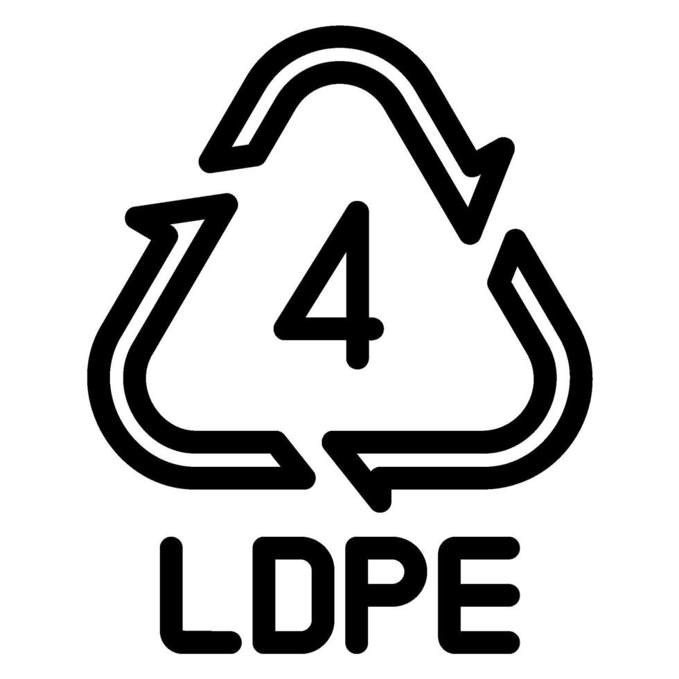 Low Density Polyethylene line icon vector