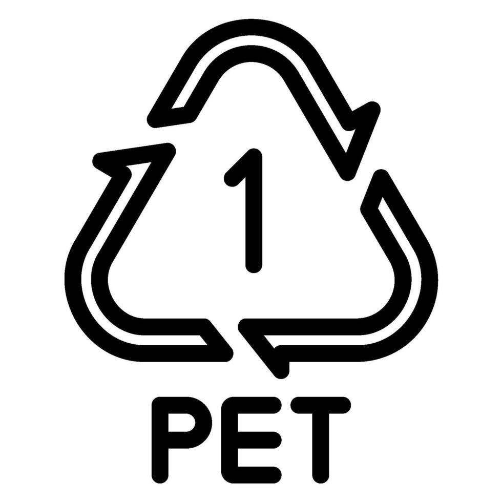 polyethylene terepthalate line icon vector