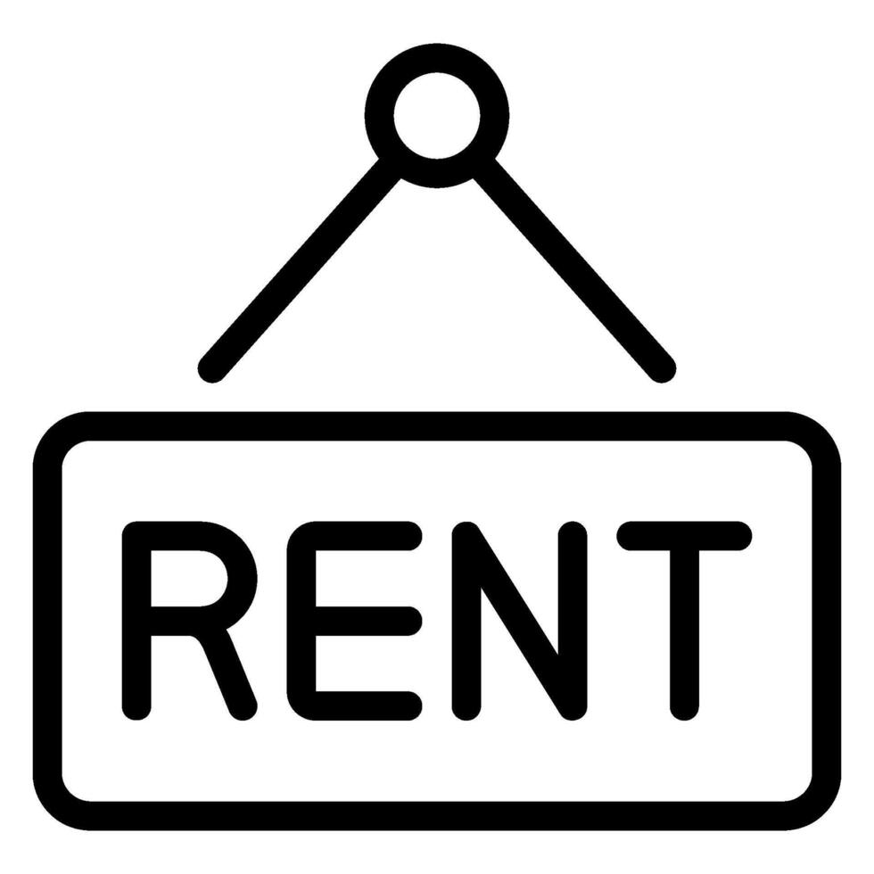 rent line icon vector
