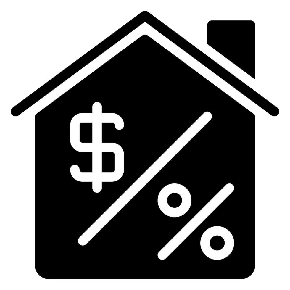 interest rate glyph icon vector