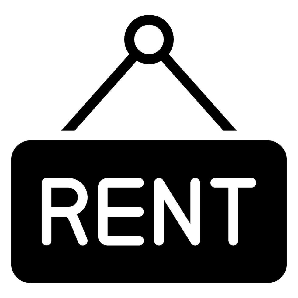 rent glyph icon vector