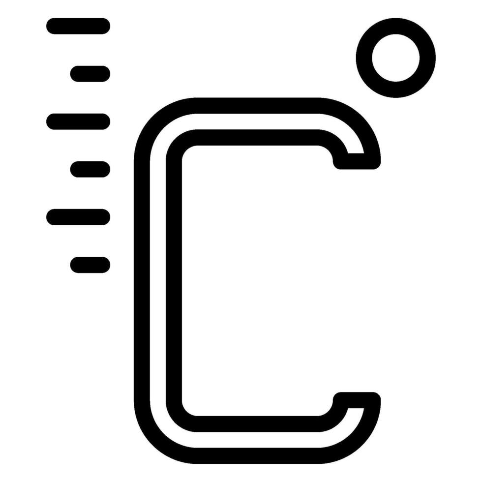 celsius line icon vector