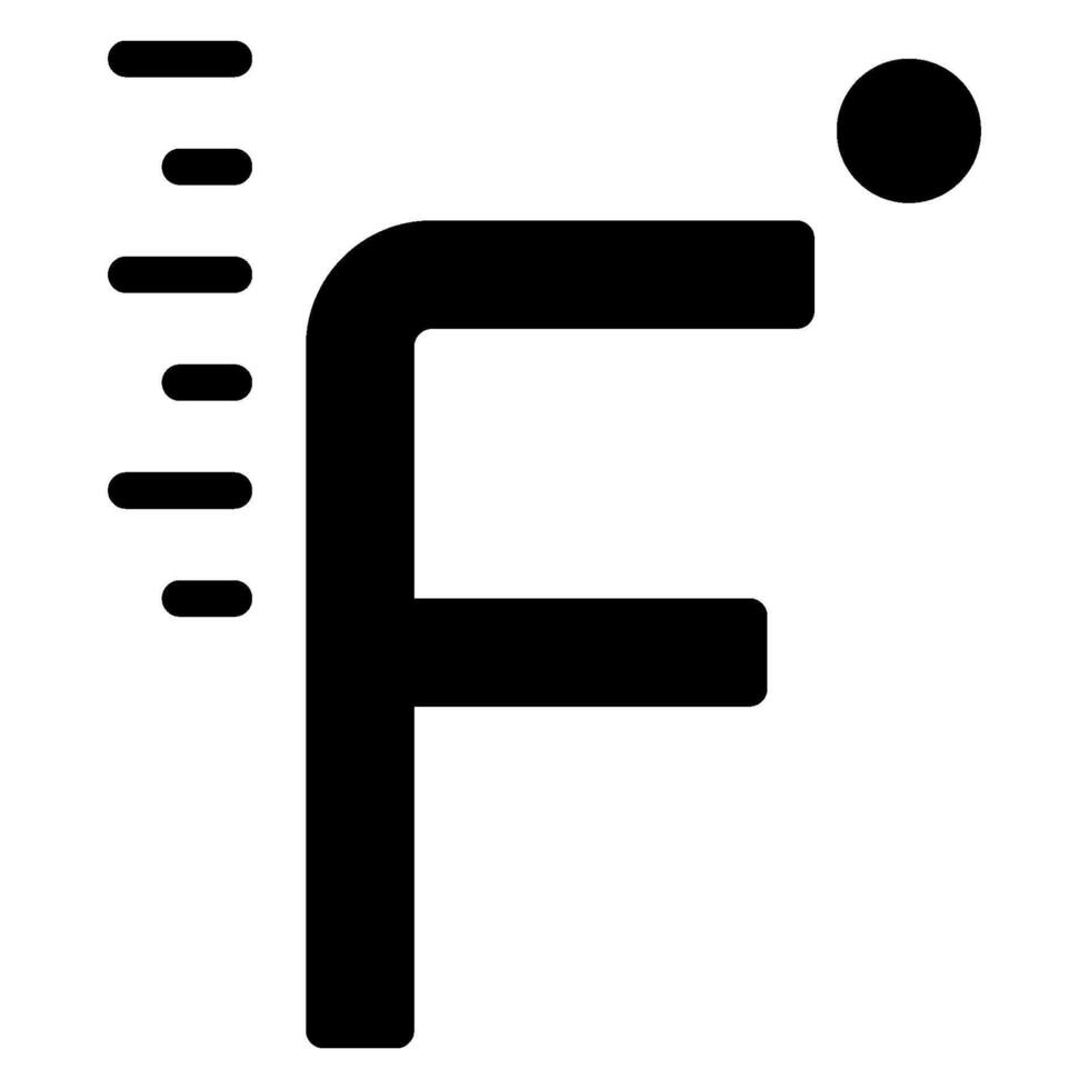 fahrenheit glyph icon vector