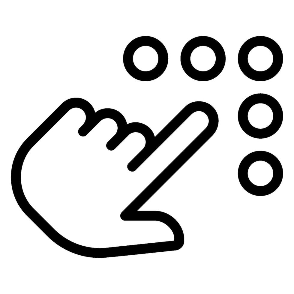keypad line icon vector
