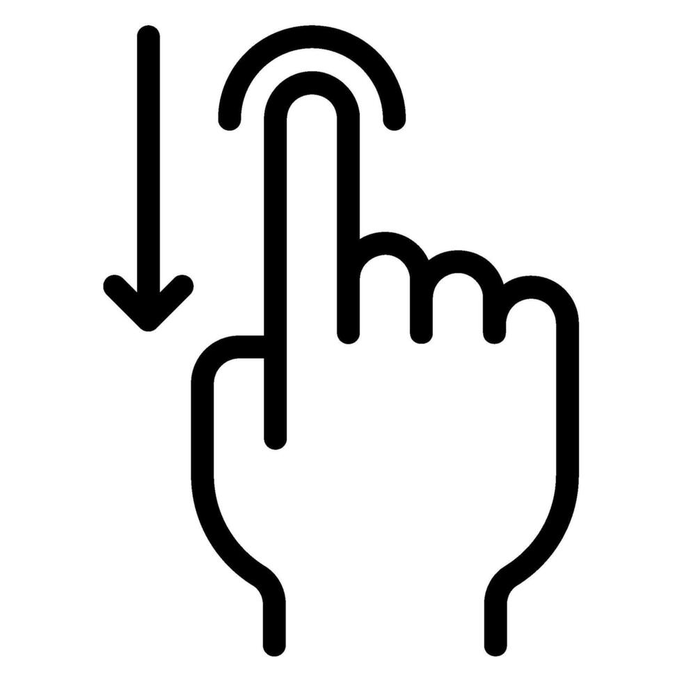 slide down line icon vector