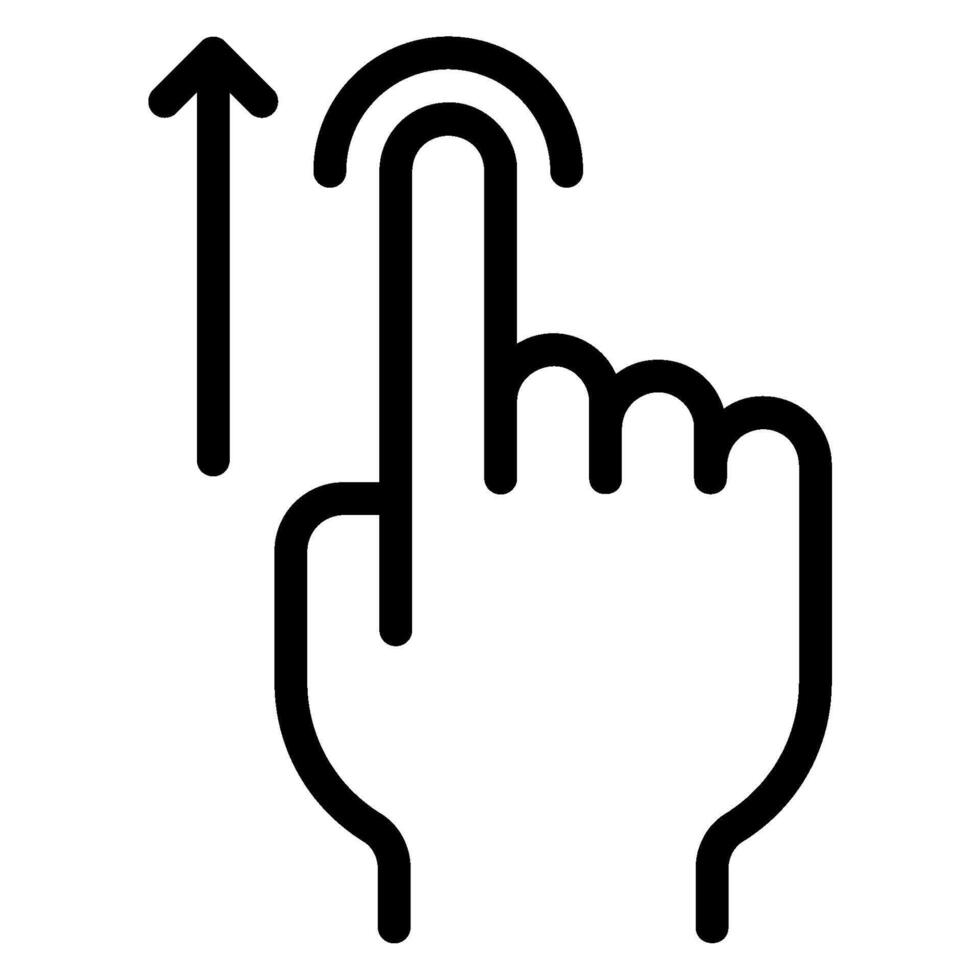 slide up line icon vector