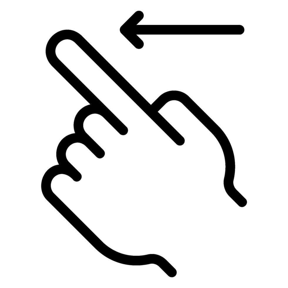 slide left line icon vector