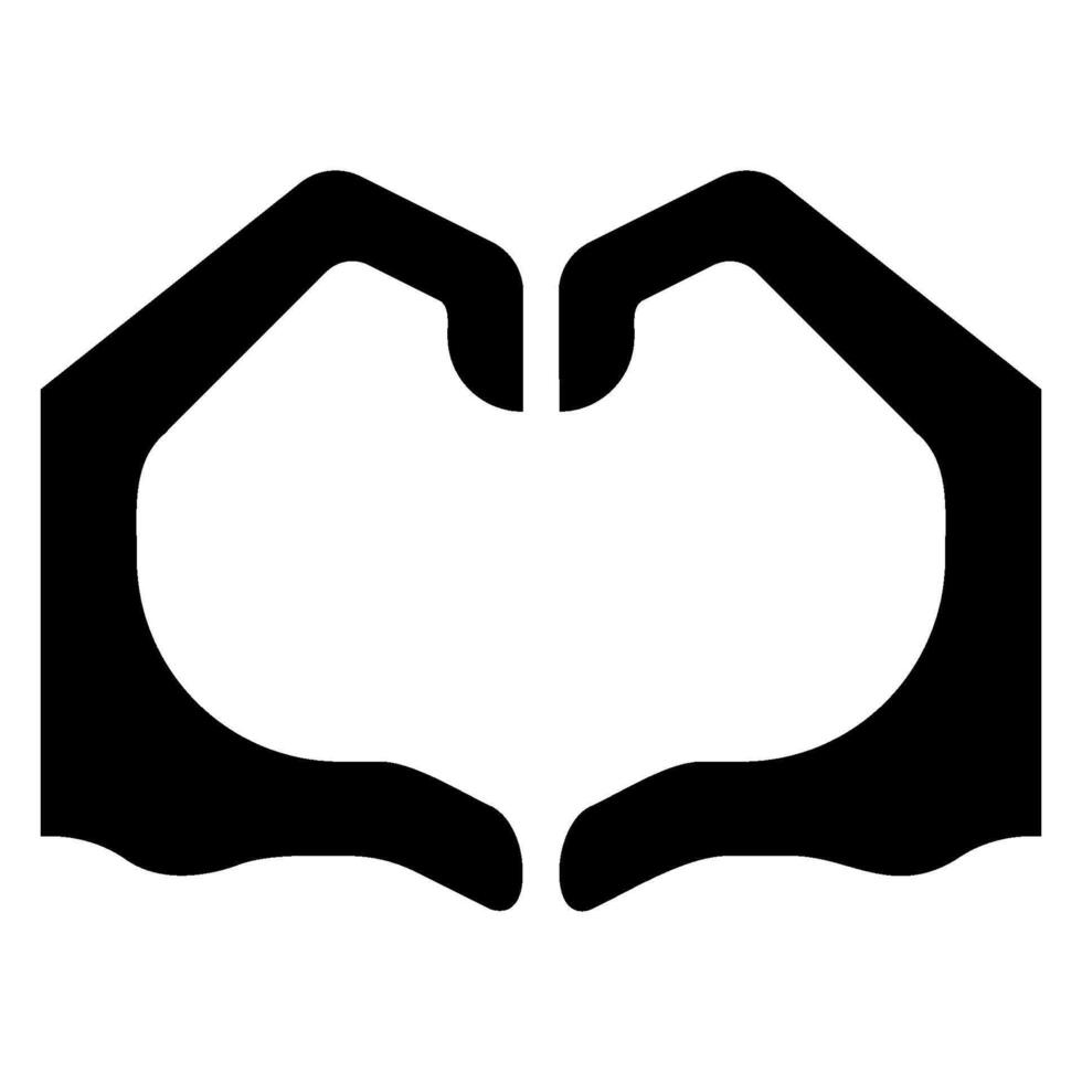 heart glyph icon vector