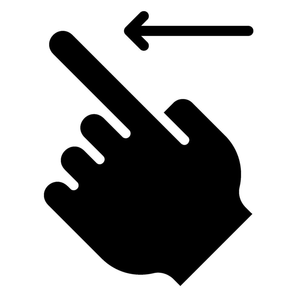 slide left glyph icon vector