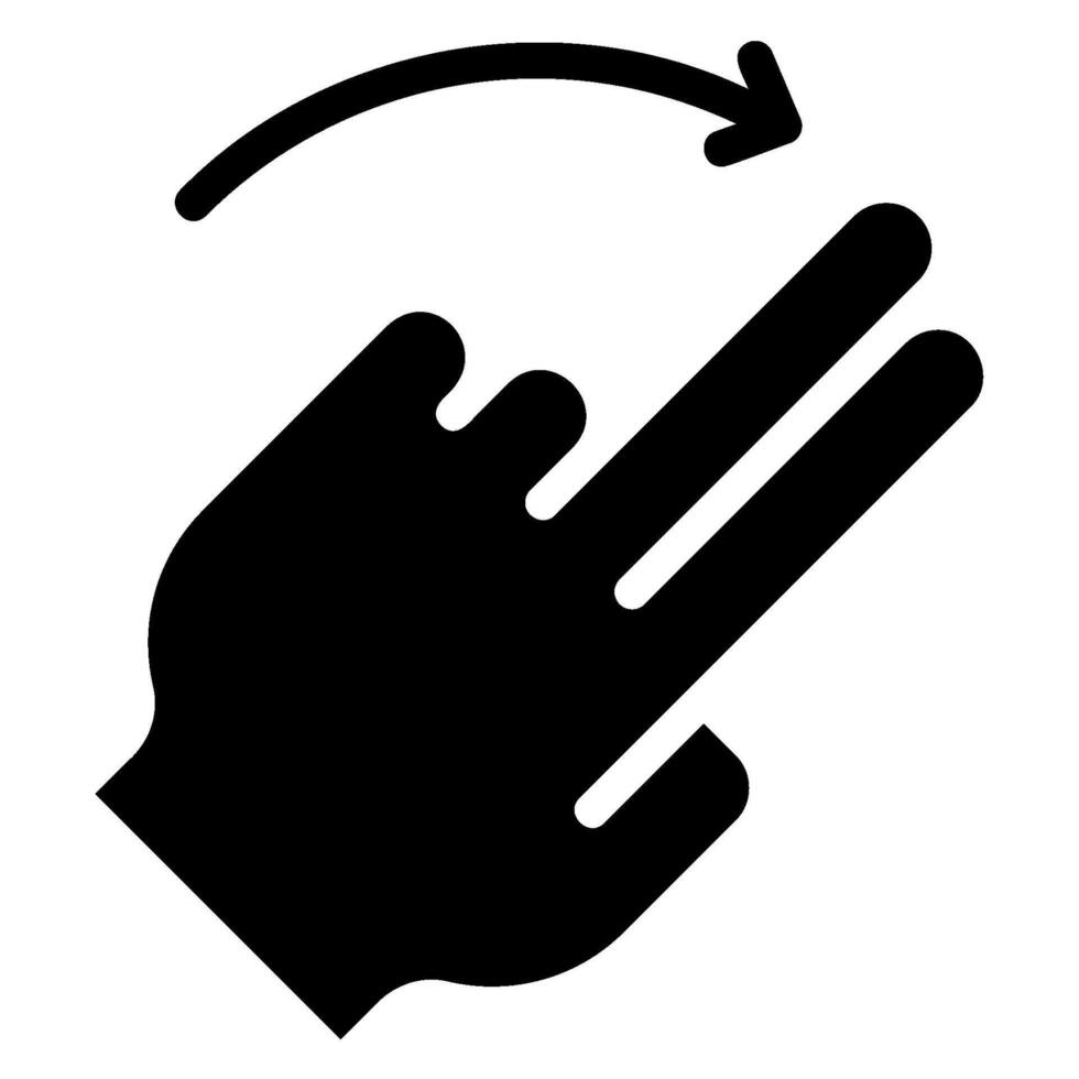 swipe right glyph icon vector