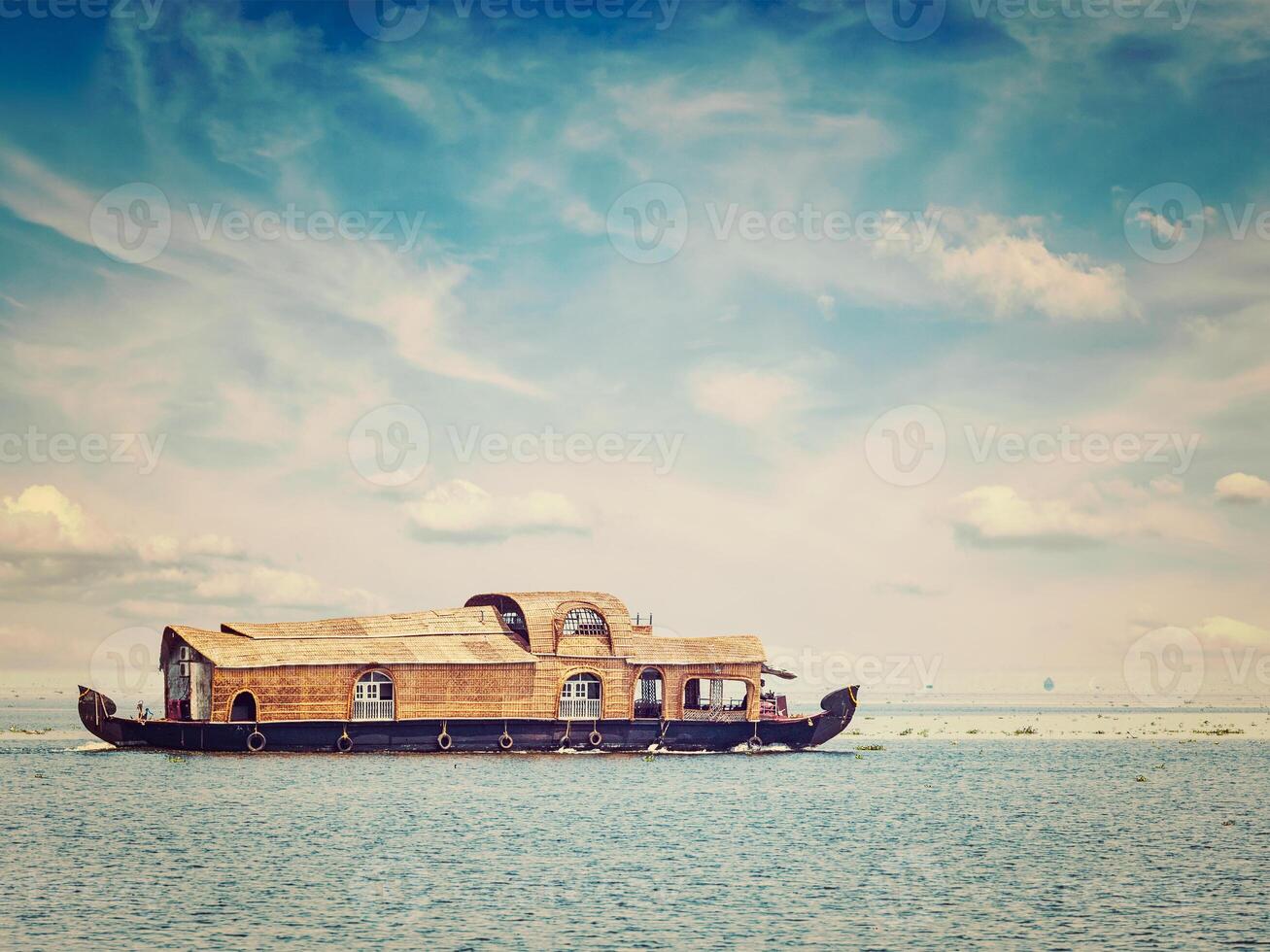 Houseboat in Kerala, India photo