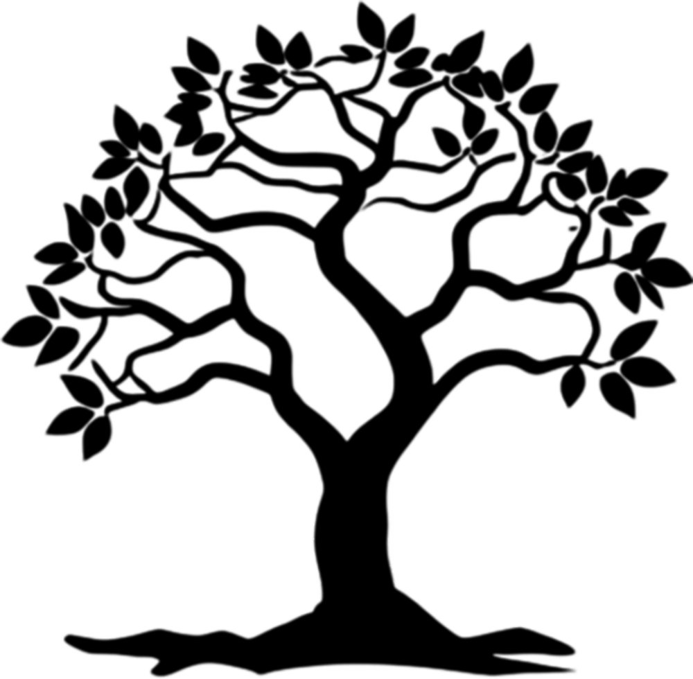 Close-up image of Tree logo. AI-Generated. png