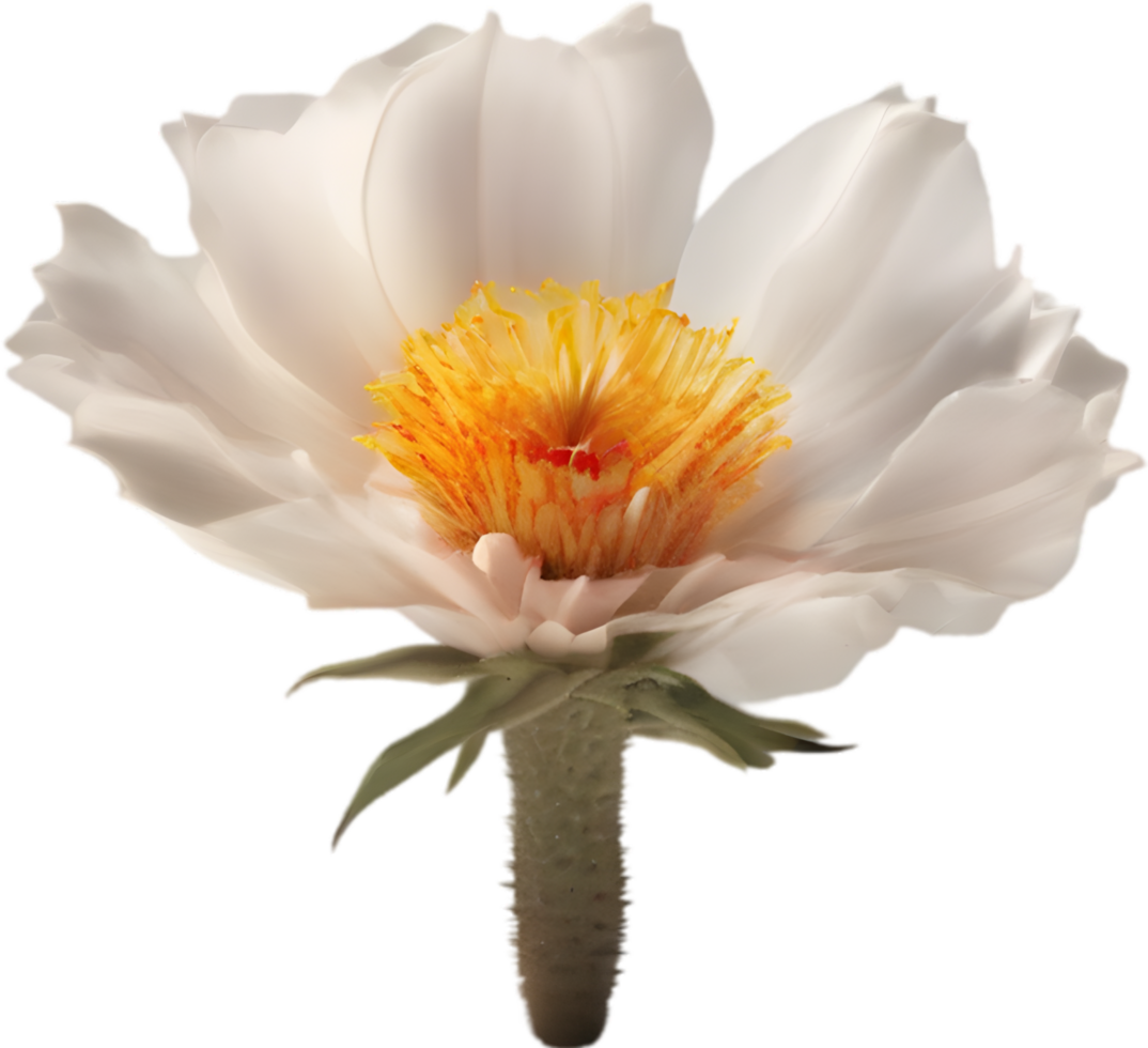 A close-up of a desert wildflower in vibrant colors, with delicate details. Ai-generated. png