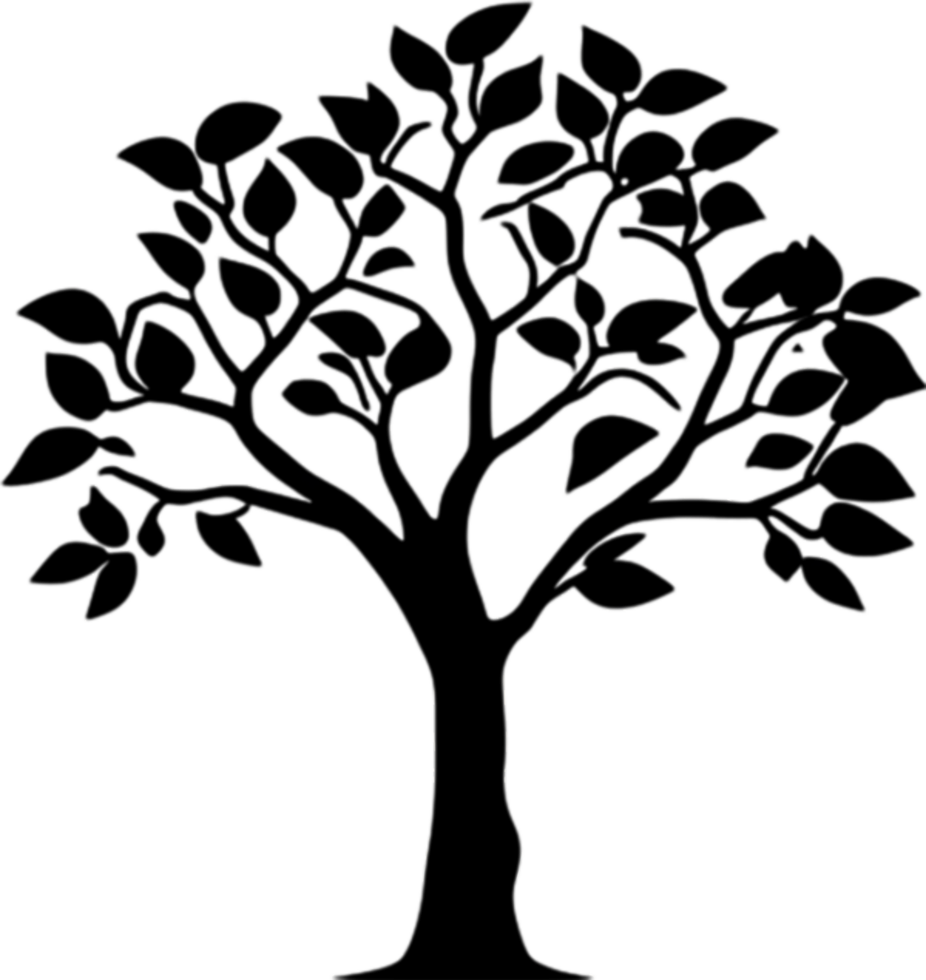Close-up image of Tree logo. AI-Generated. png