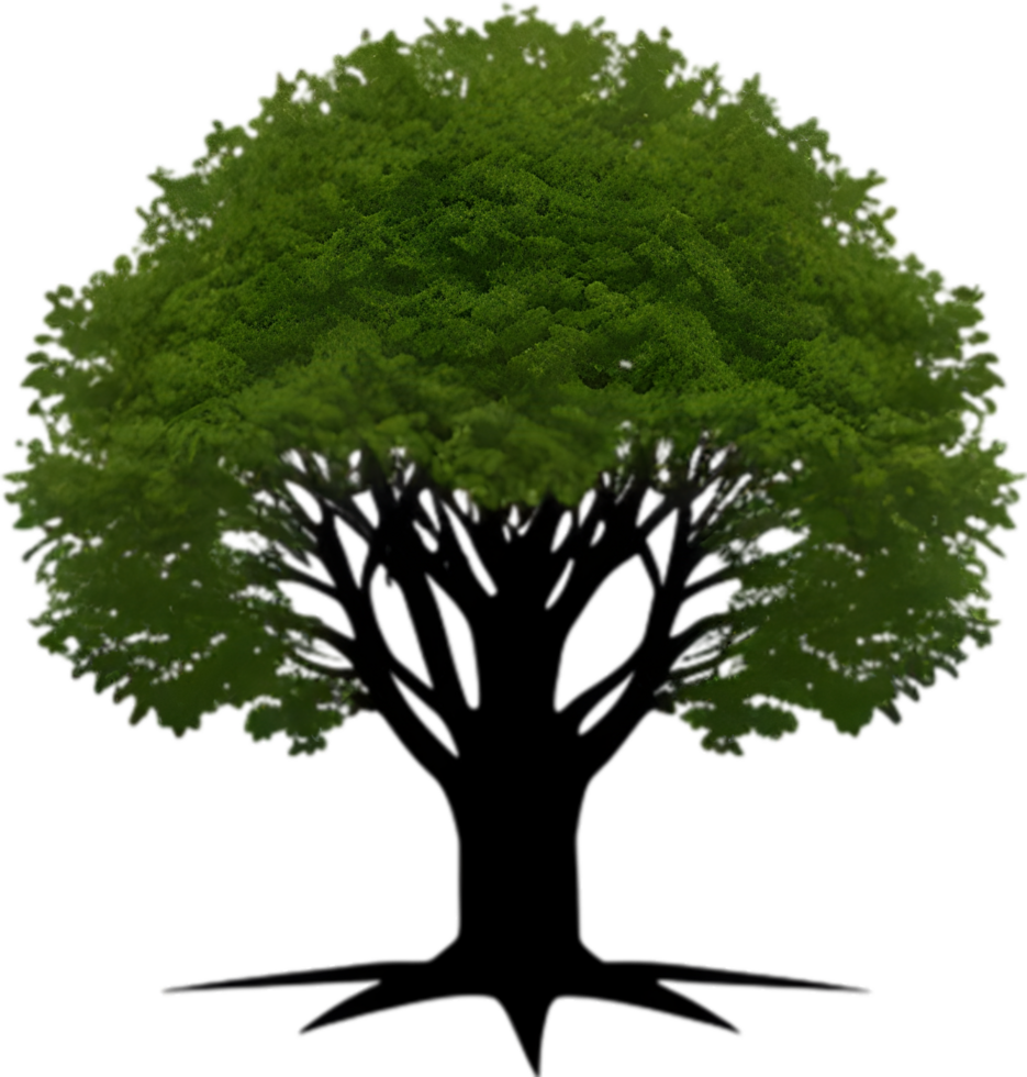 Close-up image of Tree logo. AI-Generated. png