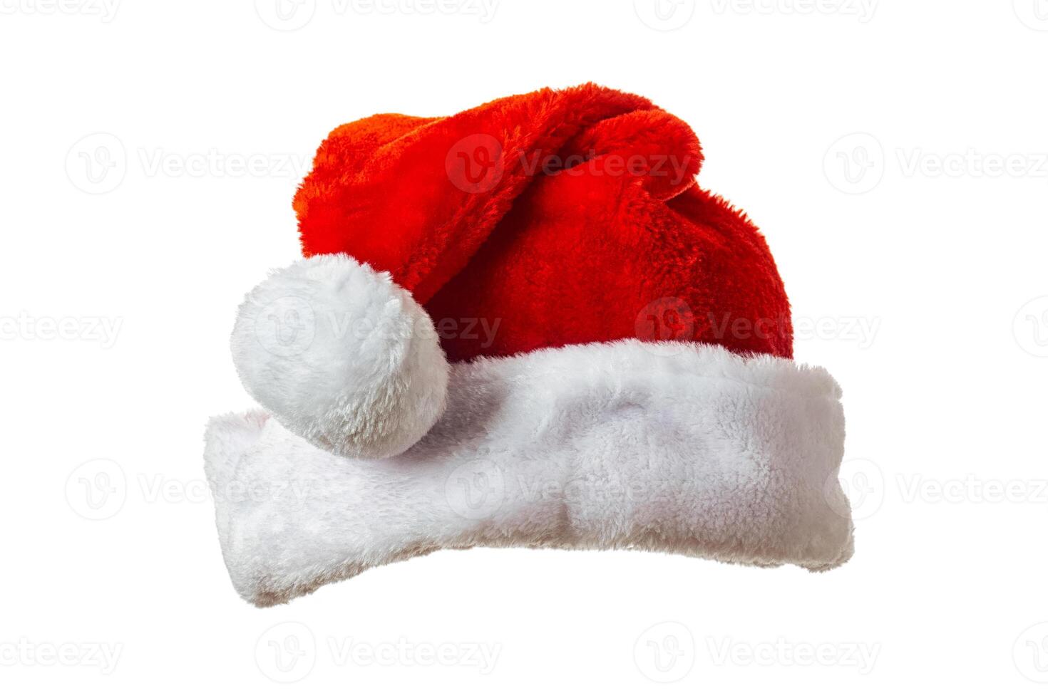 Santa hat on white photo