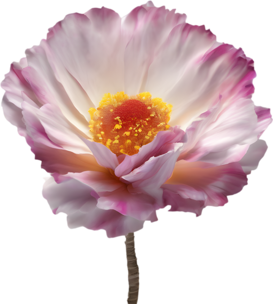 A close-up of a desert wildflower in vibrant colors, with delicate details. Ai-generated. png