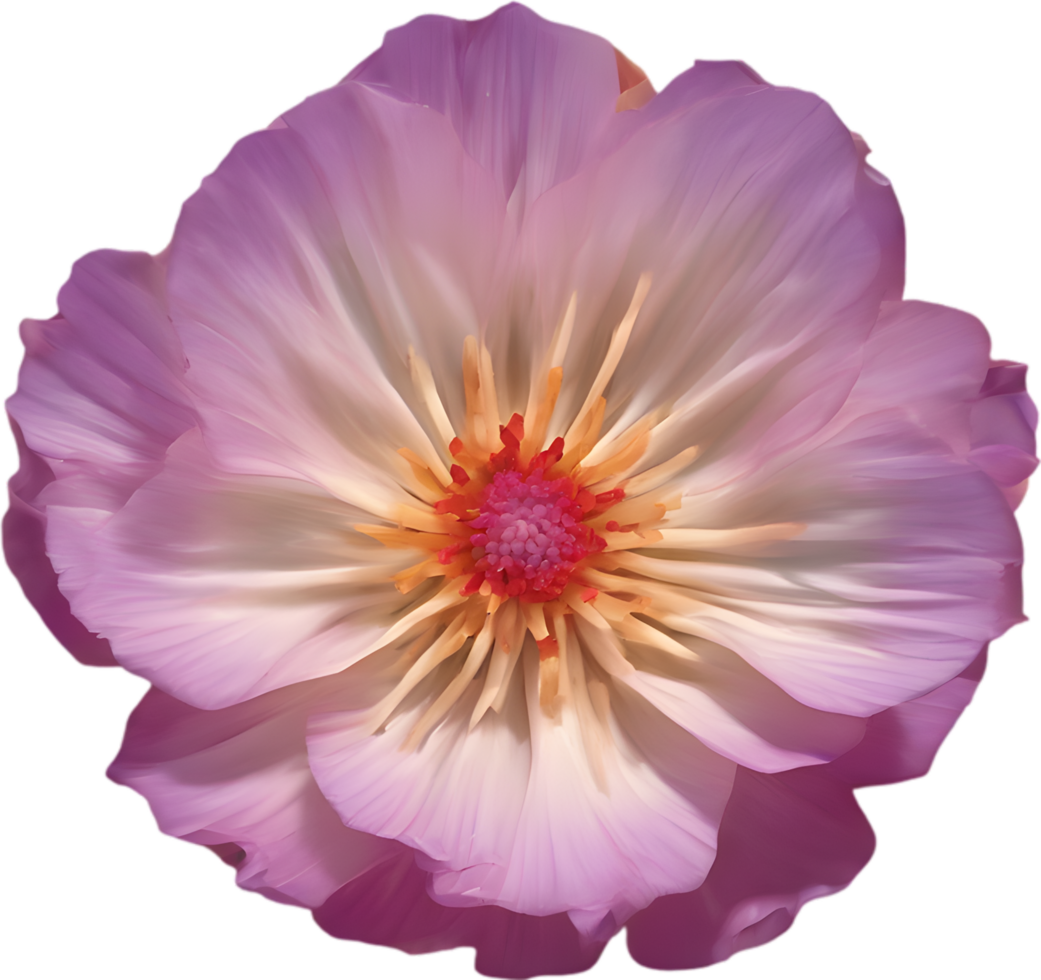 A close-up of a desert wildflower in vibrant colors, with delicate details. Ai-generated. png