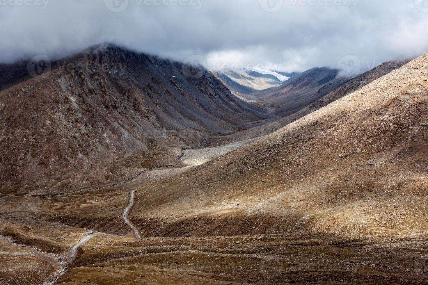 Himalayan landscape with road photo