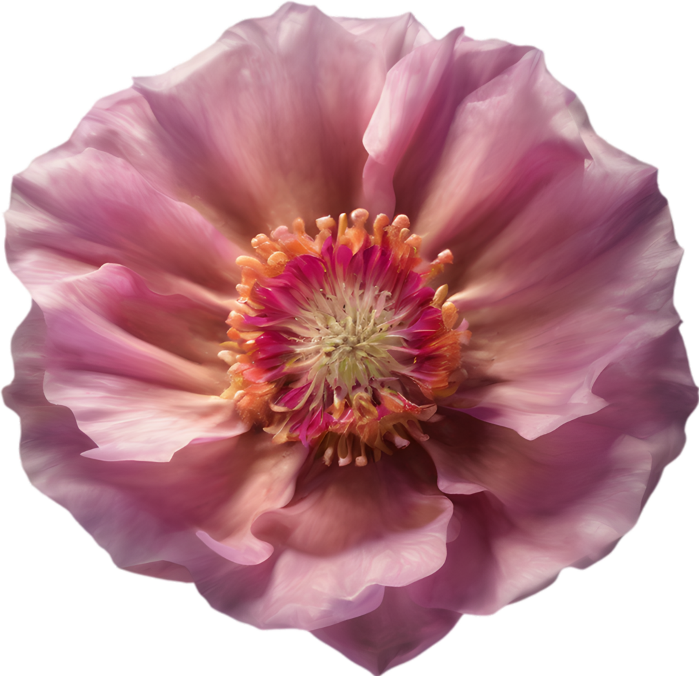 A close-up of a desert wildflower in vibrant colors, with delicate details. Ai-generated. png