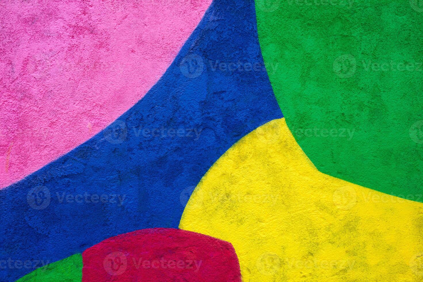 Abstract painted wall texture background with different colors photo