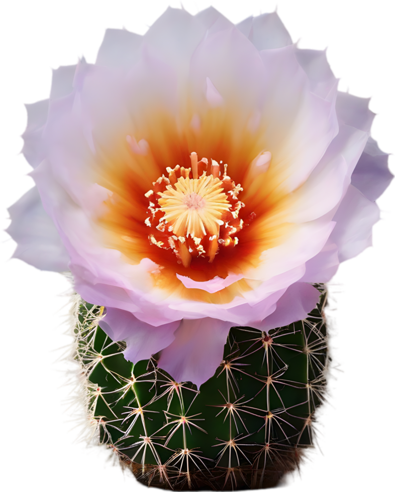 A vibrant cactus flower in full bloom. Ai-generated. png